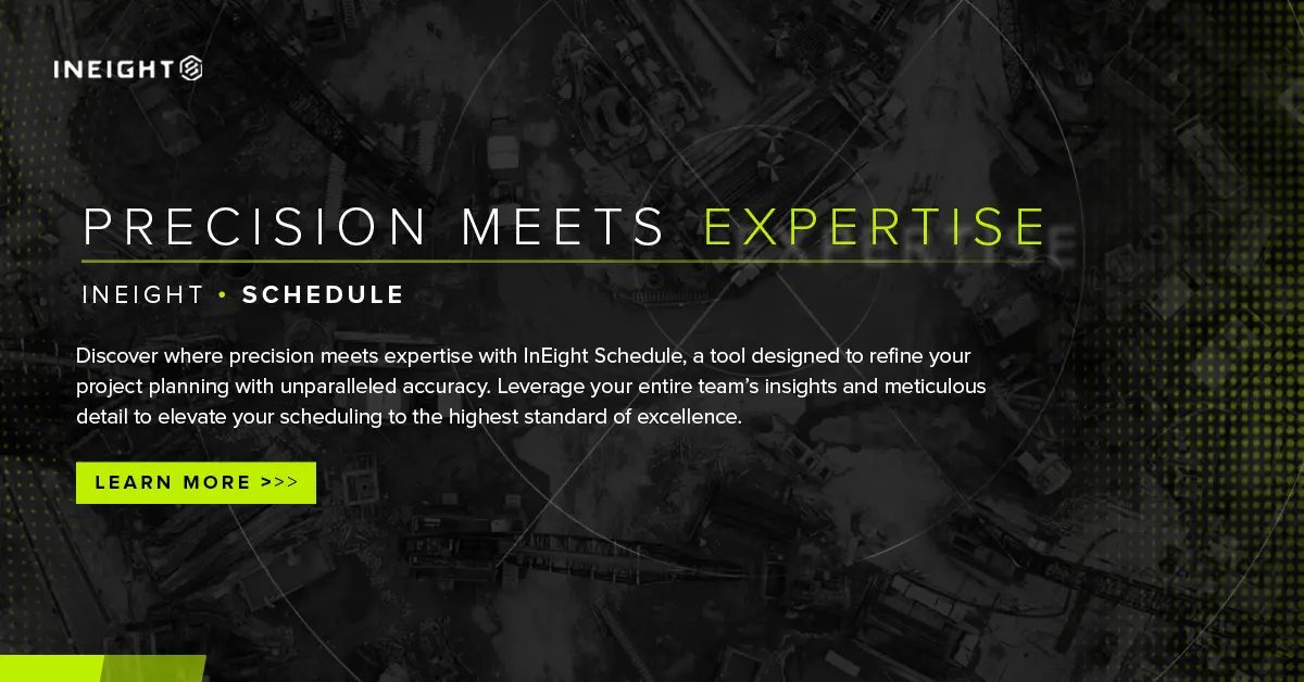 InEight Schedule ad: The wisdom of your team