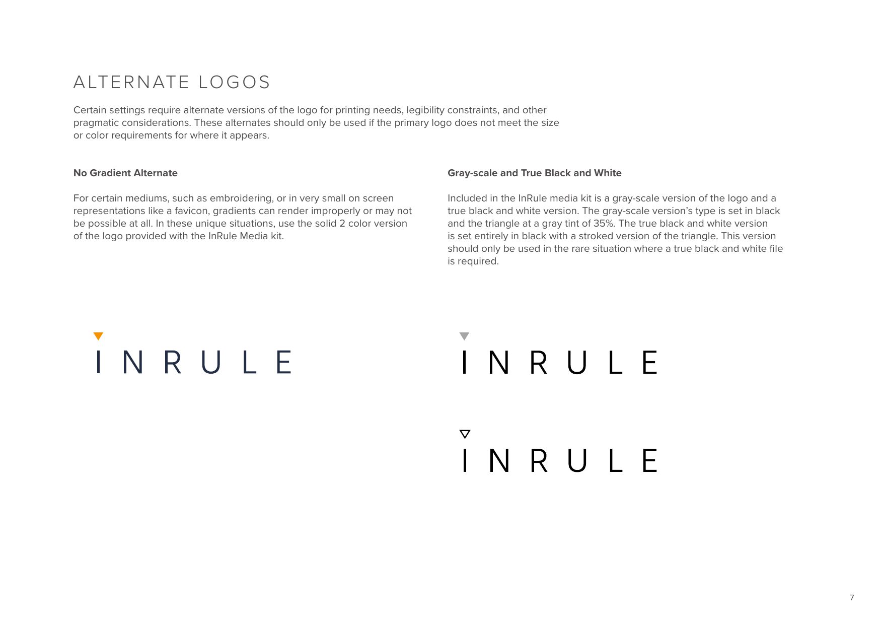 Brand standards: alternate logos