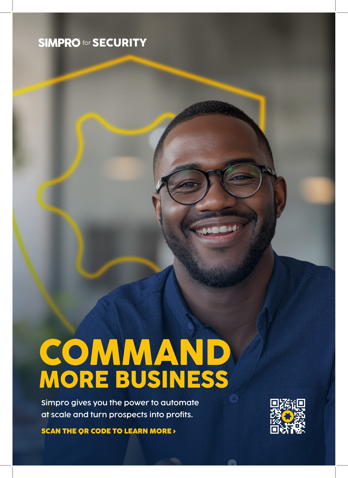Full-page print ad: Command more business