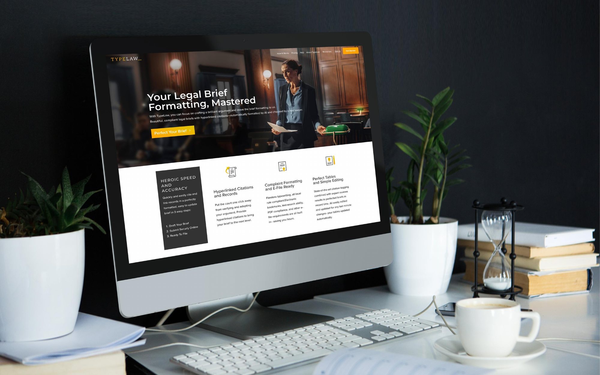 The TypeLaw website on a desktop display