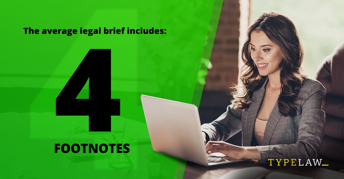 The average legal brief includes 4 footnotes